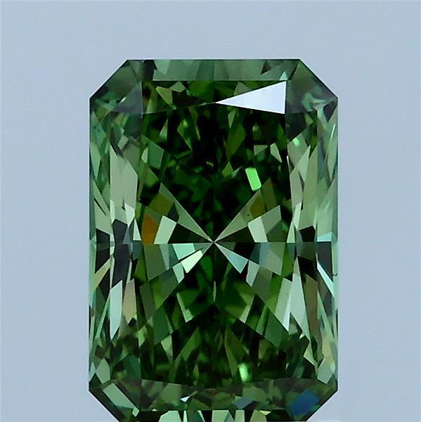 1.50 Ct. Fancy Vivid Green Radiant Lab Grown Diamond