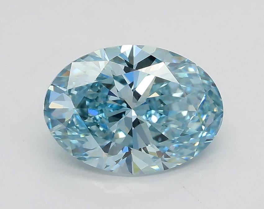 1.71 Ct. Fancy Intense Blue Oval Lab Grown Diamond