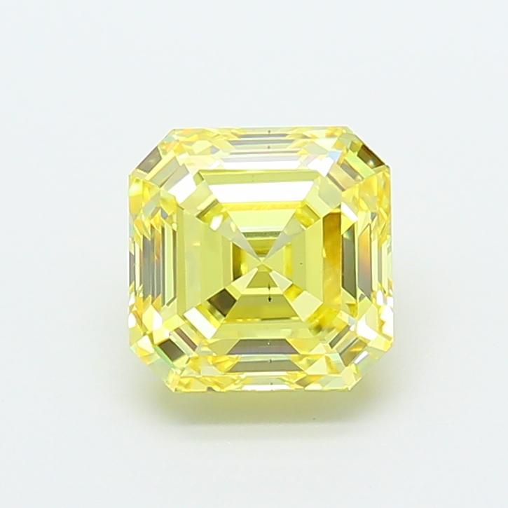 2.59 Ct. Fancy Intense Yellow Asscher Lab Grown Diamond