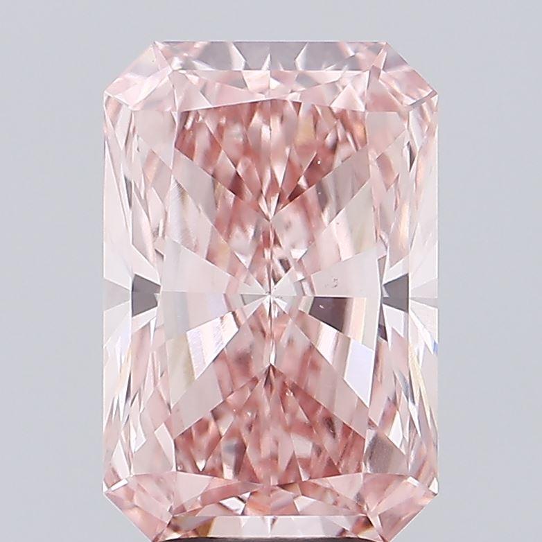 4.00 Ct. Fancy Vivid Pink Radiant Lab Grown Diamond