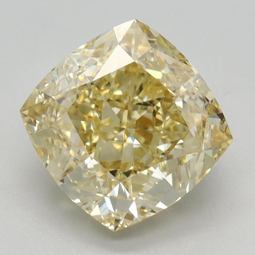 2.29 Ct. Fancy Intense Yellow Cushion Lab Grown Diamond