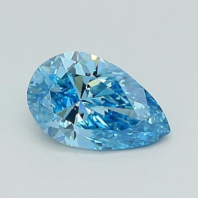 0.51 Ct. Fancy Vivid Blue Pear Lab Grown Diamond