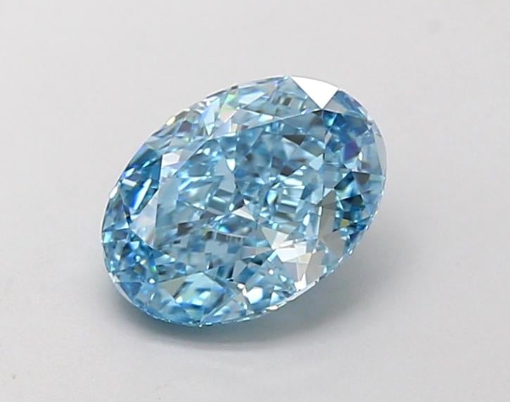 1.15 Ct. Fancy Vivid Blue Oval Lab Grown Diamond