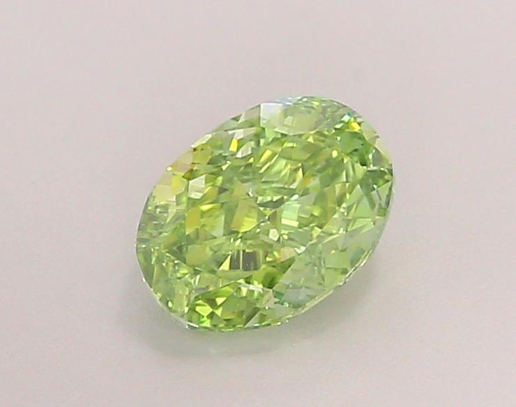 1.04 Ct. Fancy Vivid Green Oval Lab Grown Diamond