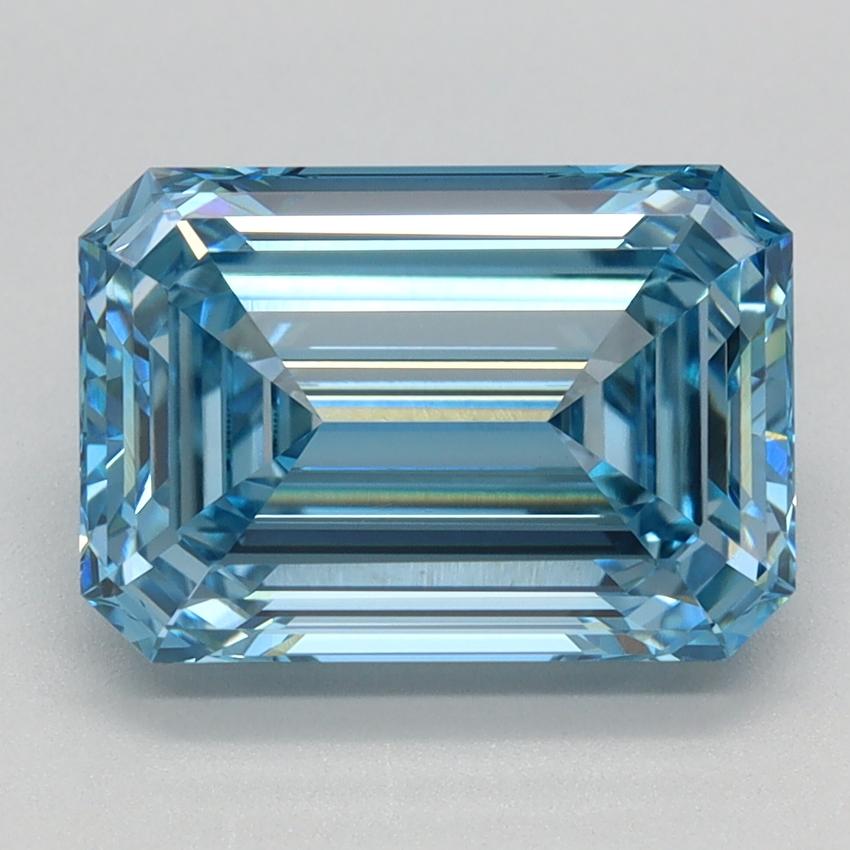 3.29 Ct. Fancy Intense Blue Emerald Lab Grown Diamond