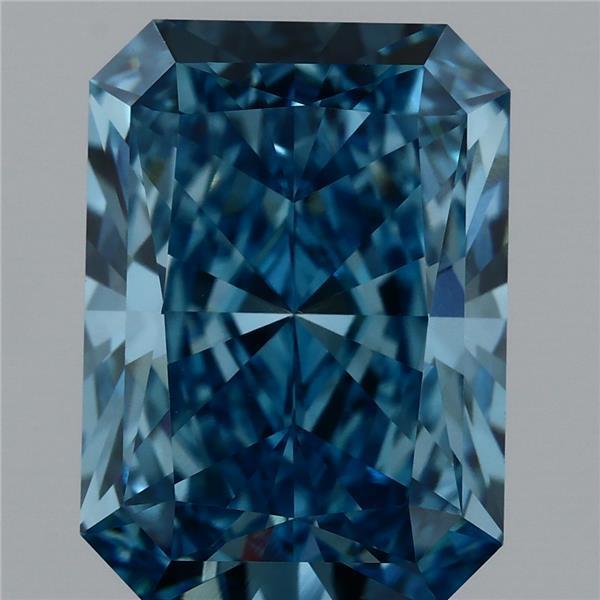 5.08 Ct. Fancy Vivid Blue Radiant Lab Grown Diamond