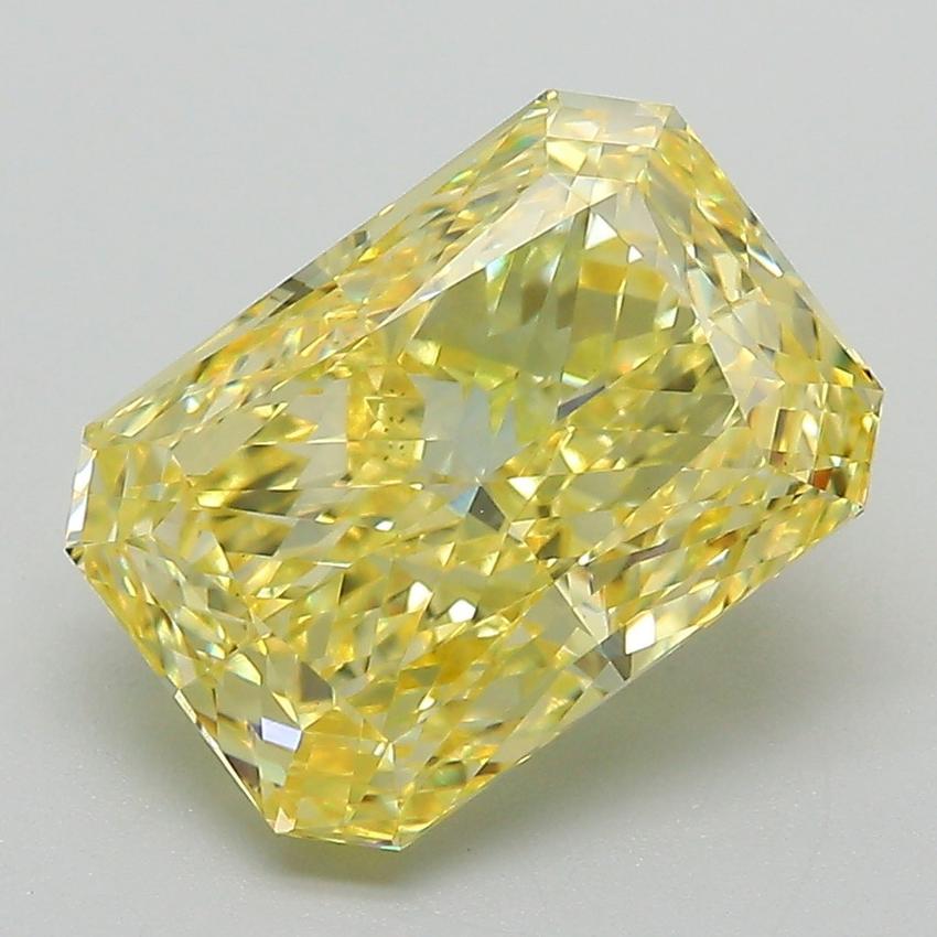 4.06 Ct. Fancy Intense Yellow Radiant Lab Grown Diamond