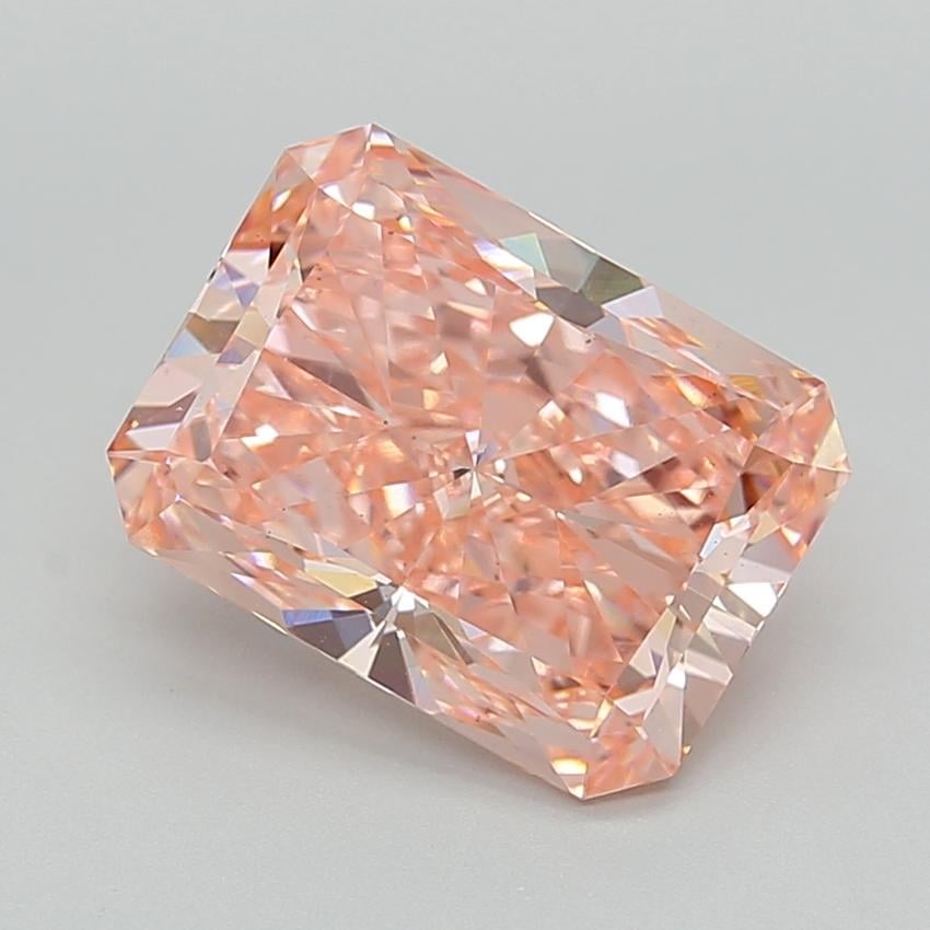 5.00 Ct. Fancy Vivid  Pink Radiant Lab Grown Diamond