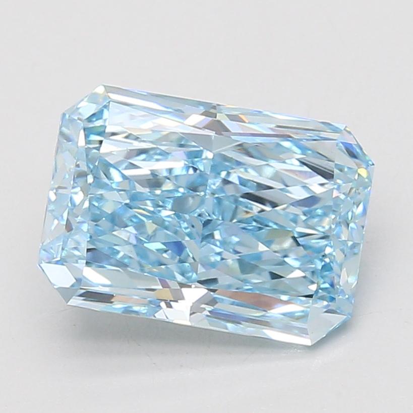 3.78 Ct. Fancy Vivid Blue Radiant Lab Grown Diamond