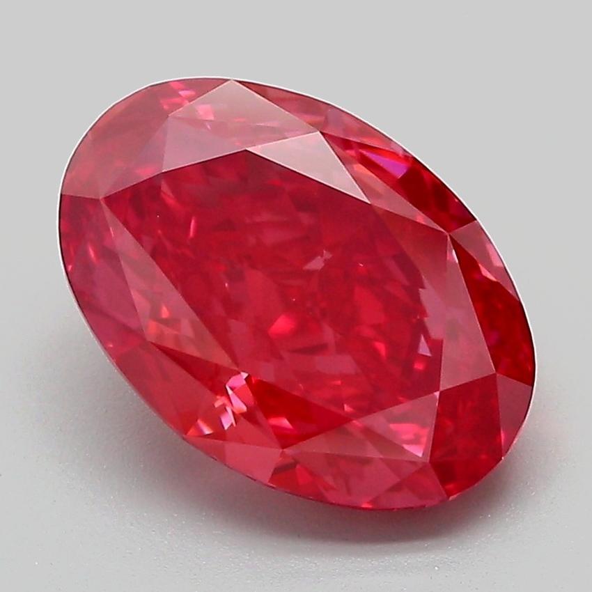 3.07 Ct. Fancy Vivid Pink Oval Lab Grown Diamond