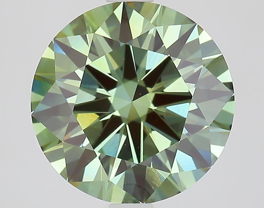 2.82 Ct. Fancy Vivid Green Round Lab Grown Diamond