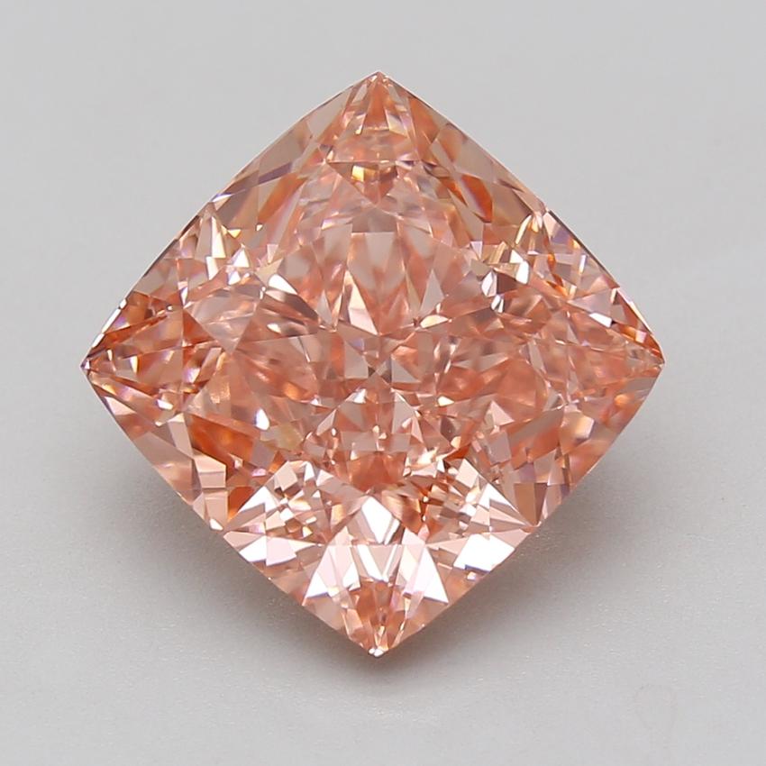 8.05 Ct. Fancy Vivid Pink Cushion Lab Grown Diamond
