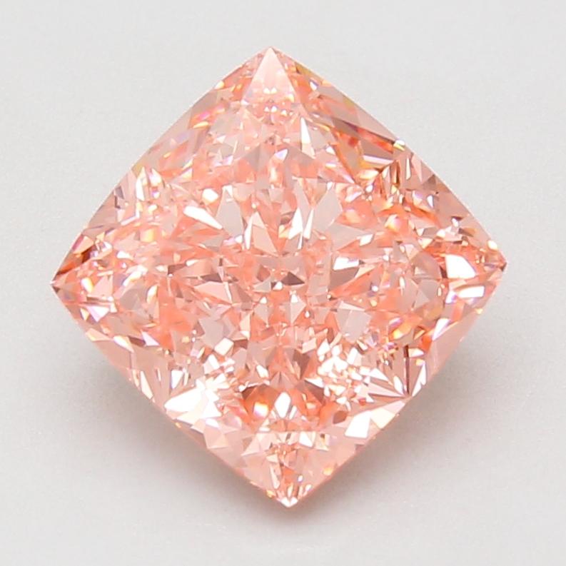 4.10 Ct. Fancy Vivid Pink Cushion Lab Grown Diamond