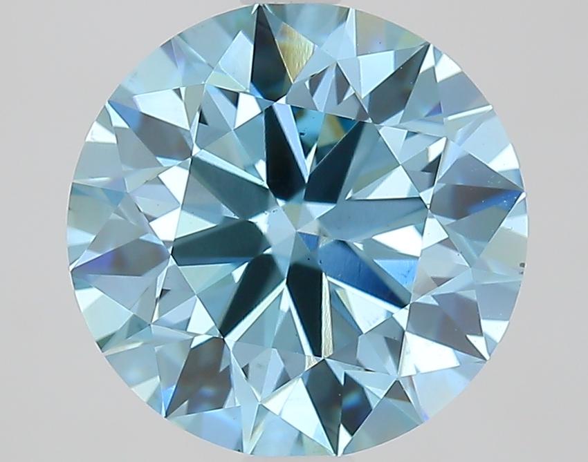 3.02 Ct. Fancy Vivid Blue Round Lab Grown Diamond