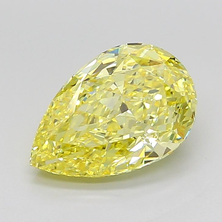 3.08 Ct. Fancy Intense Yellow Pear Lab Grown Diamond