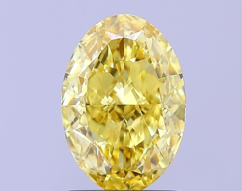 1.91 Ct. Fancy Intense Yellow Oval Lab Grown Diamond