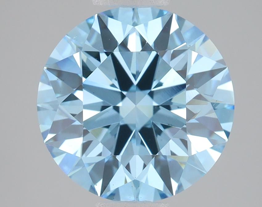 3.01 Ct. Fancy Vivid Blue Round Lab Grown Diamond