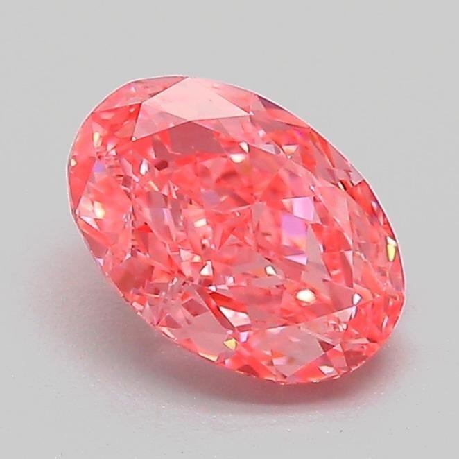 1.07 Ct. Fancy Vivid Pink Oval Lab Grown Diamond