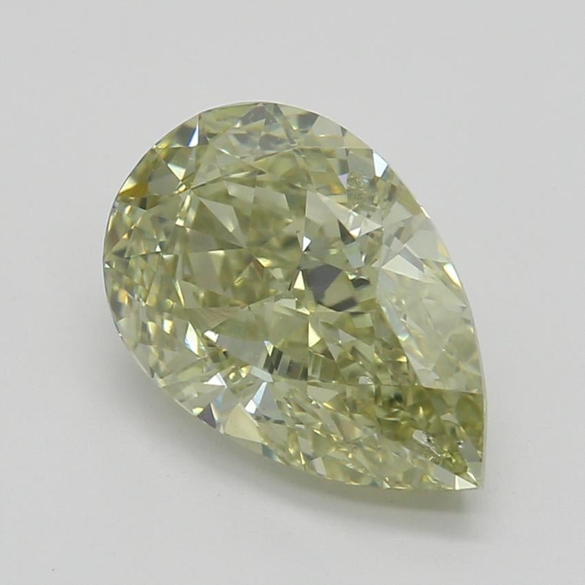 1.56 Ct. Fancy Grayish Greenish Yellow Pear Diamond