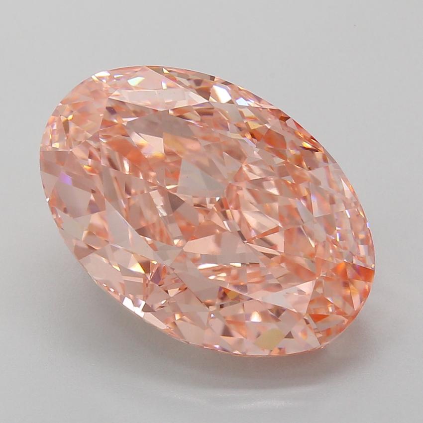 12.69 Ct. Fancy Vivid Pink Oval Lab Grown Diamond