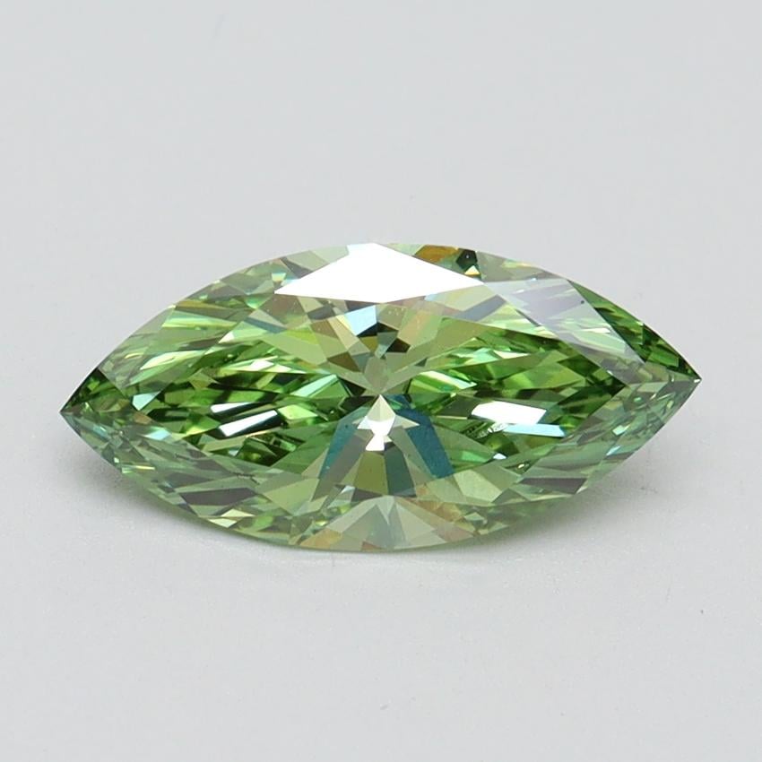 1.04 Ct. Fancy Vivid Green Marquise Lab Grown Diamond