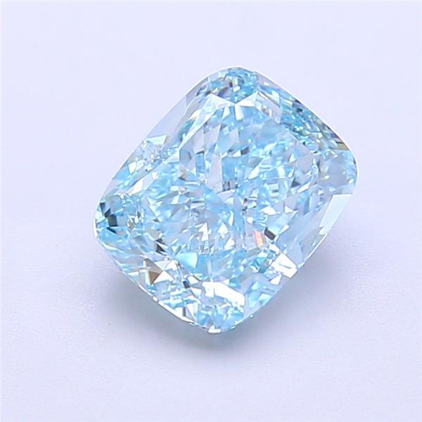 1.70 Ct. Fancy Vivid  Blue Cushion Lab Grown Diamond