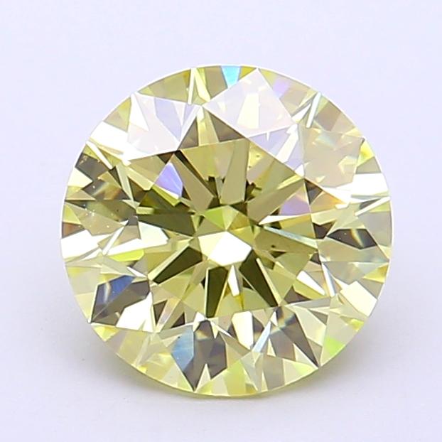 2.08 Ct. Fancy Yellow Round Lab Grown Diamond