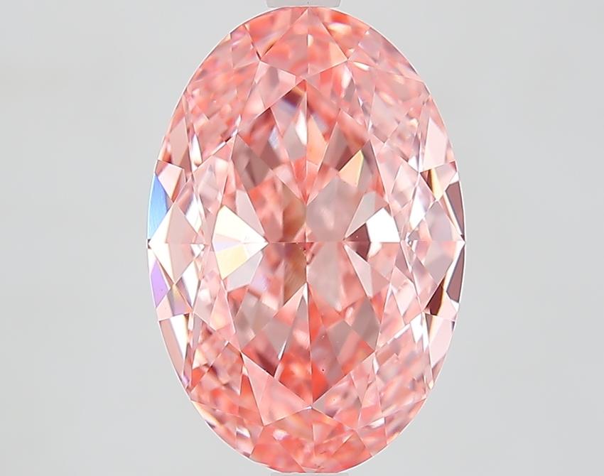 5.09 Ct. Fancy Vivid Pink Oval Lab Grown Diamond
