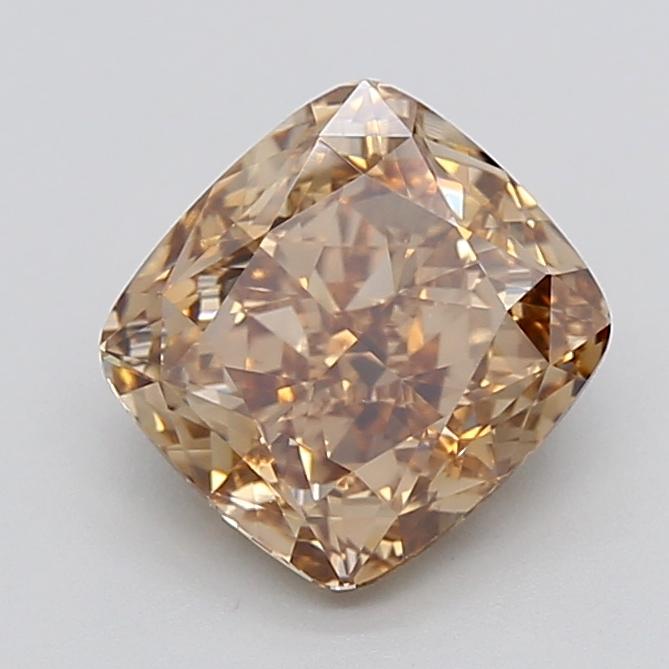 2.61 Ct. Light  Brown Cushion Lab Grown Diamond