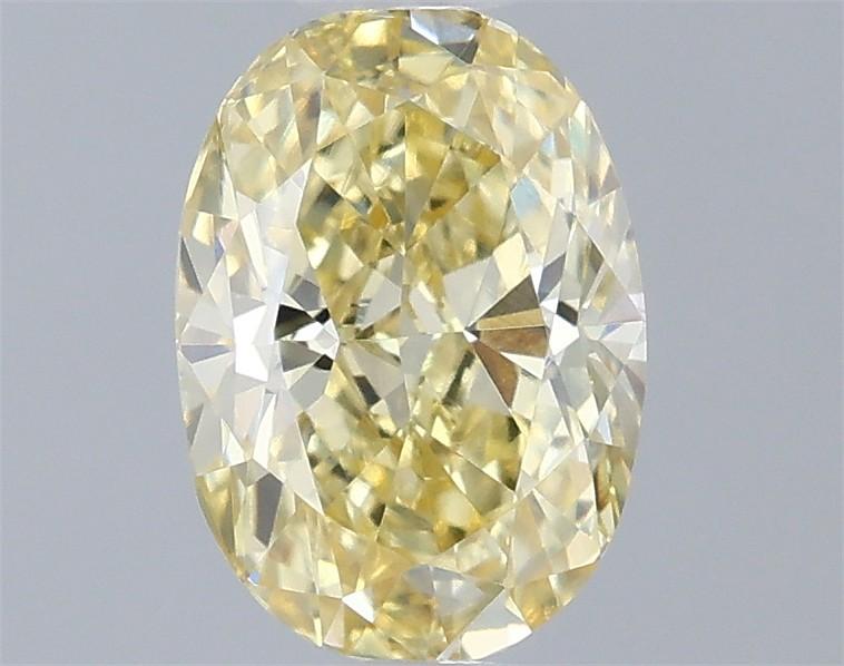 0.67 Ct. Fancy Yellow Oval Lab Grown Diamond