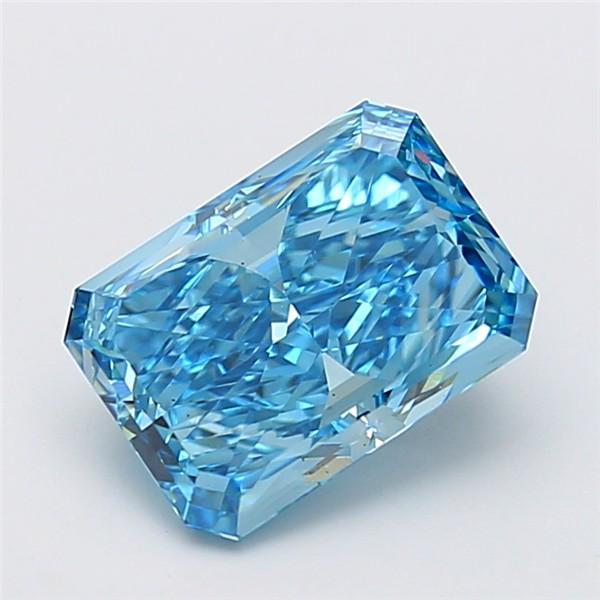 4.08 Ct. Fancy Vivid Blue Radiant Lab Grown Diamond