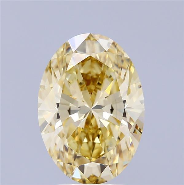 3.05 Ct. Fancy Intense Yellow Oval Lab Grown Diamond