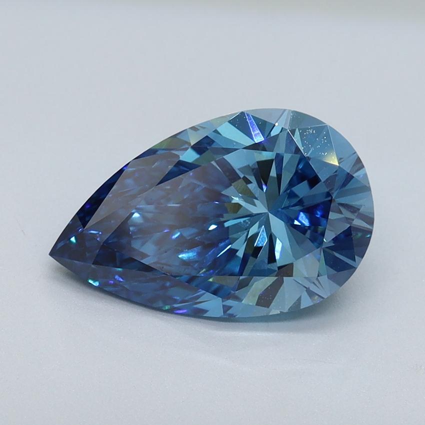2.14 Ct. Fancy Vivid Malibu Blue Pear Lab Grown Diamond