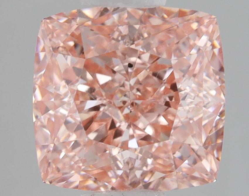 3.02 Ct. Fancy Vivid Pink Cushion Lab Grown Diamond
