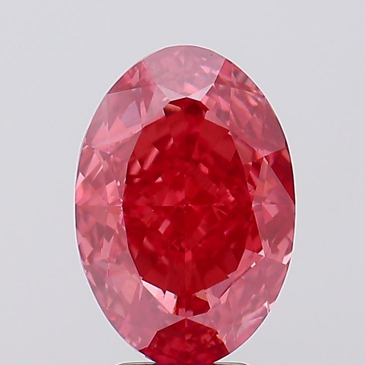 5.63 Ct. Fancy Vivid Pink Oval Lab Grown Diamond