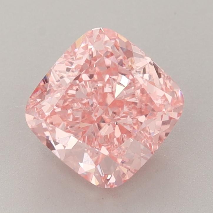 1.67 Ct. Fancy Vivid  Pink Cushion Lab Grown Diamond