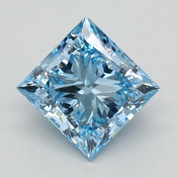 0.84 Ct. Fancy Vivid Blue Princess Lab Grown Diamond