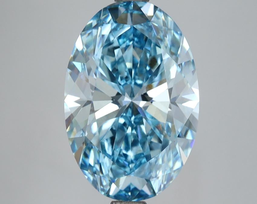 5.08 Ct. Fancy Vivid Blue Oval Lab Grown Diamond