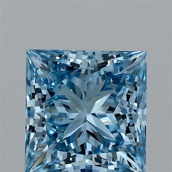 1.58 Ct. Fancy Vivid Blue Princess Lab Grown Diamond