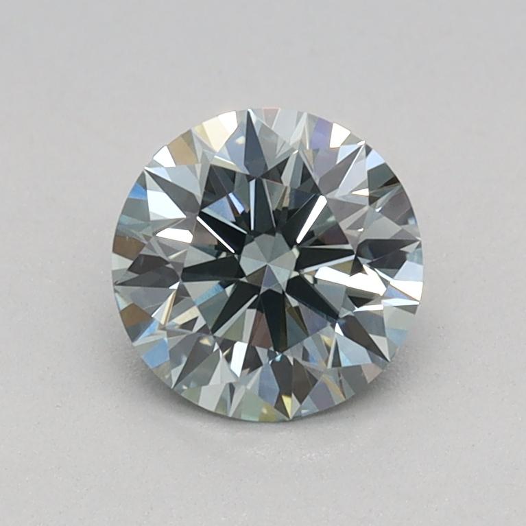 0.57 Ct. Fancy Bluish Green Round Lab Grown Diamond