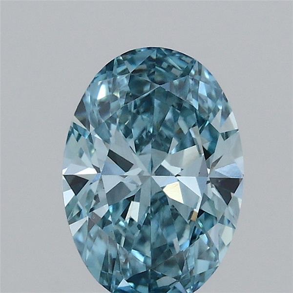 1.05 Ct. Fancy Vivid Blue Oval Lab Grown Diamond
