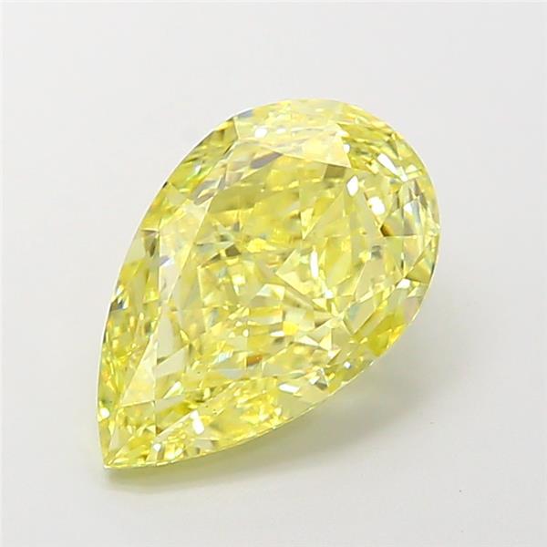 3.52 Ct. Fancy Intense Yellow Pear Lab Grown Diamond