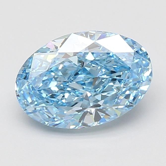 2.07 Ct. Fancy Vivid Blue Oval Lab Grown Diamond
