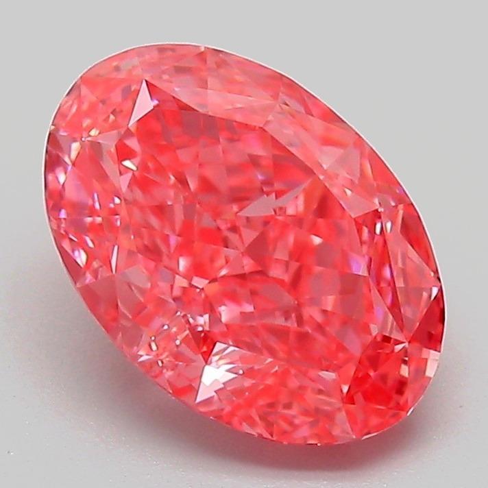 2.21 Ct. Fancy Vivid Pink Oval Lab Grown Diamond