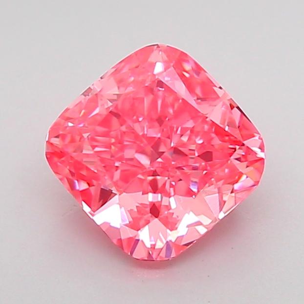 1.38 Ct. Fancy Vivid Pink Cushion Lab Grown Diamond