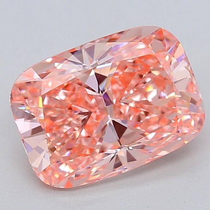 2.50 Ct. Fancy Vivid  Pink Cushion Lab Grown Diamond