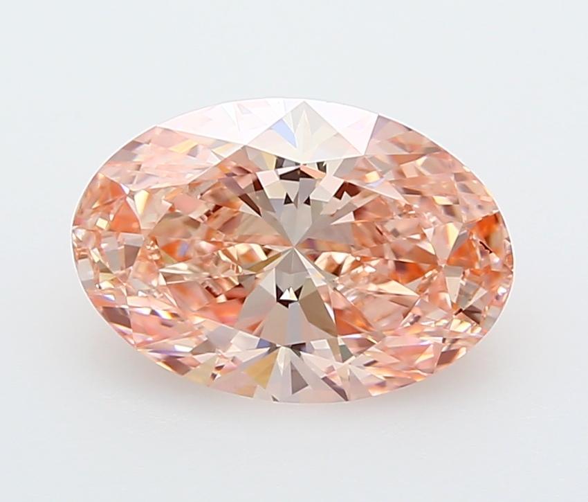 3.03 Ct. Fancy Vivid  Pink Oval Lab Grown Diamond