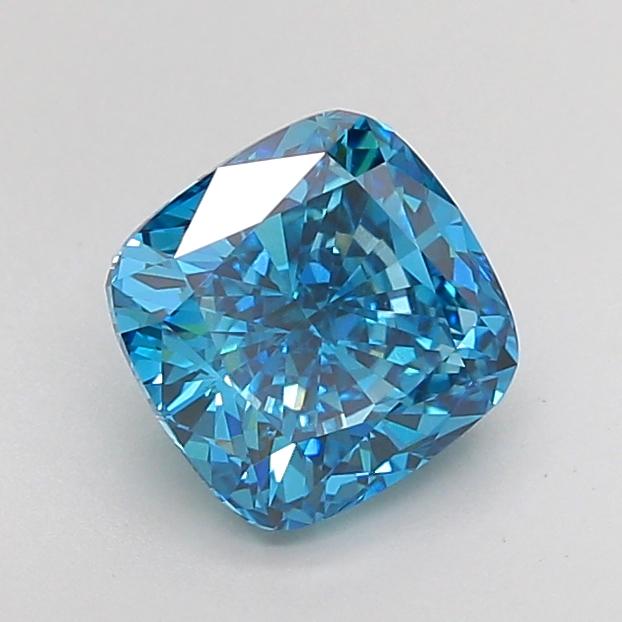 2.02 Ct. Fancy Vivid None Blue Cushion Lab Grown Diamond