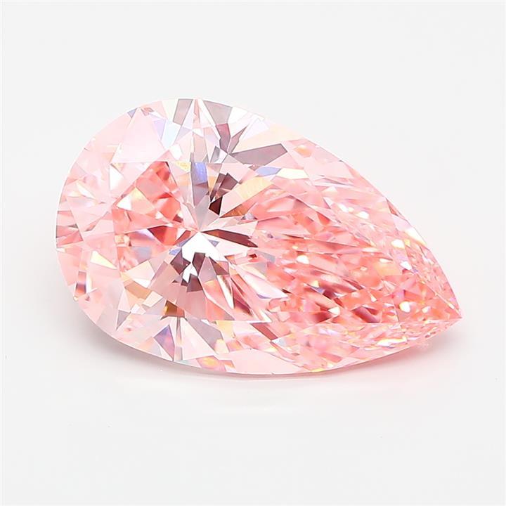 5.05 Ct. Fancy Vivid  Pink Pear Lab Grown Diamond