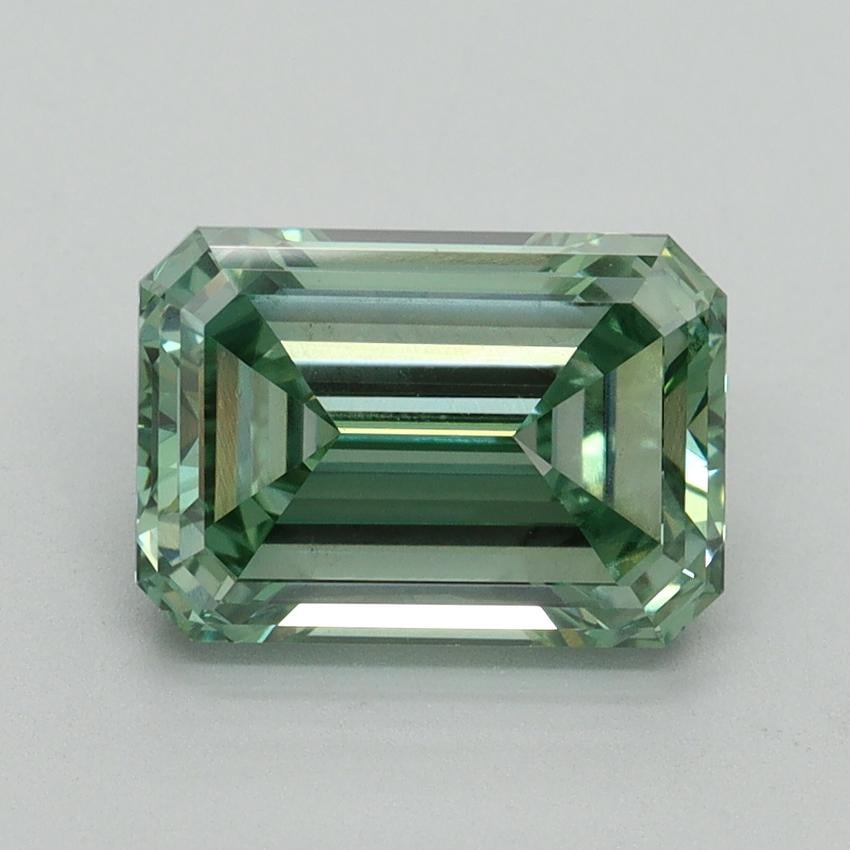 3.00 Ct. Fancy Vivid Pacific Green Emerald Lab Grown Diamond